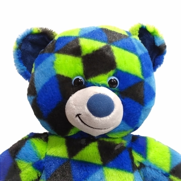 Build-A-Bear Gamer Geometric Print Plush Bear - Picture 3 of 5